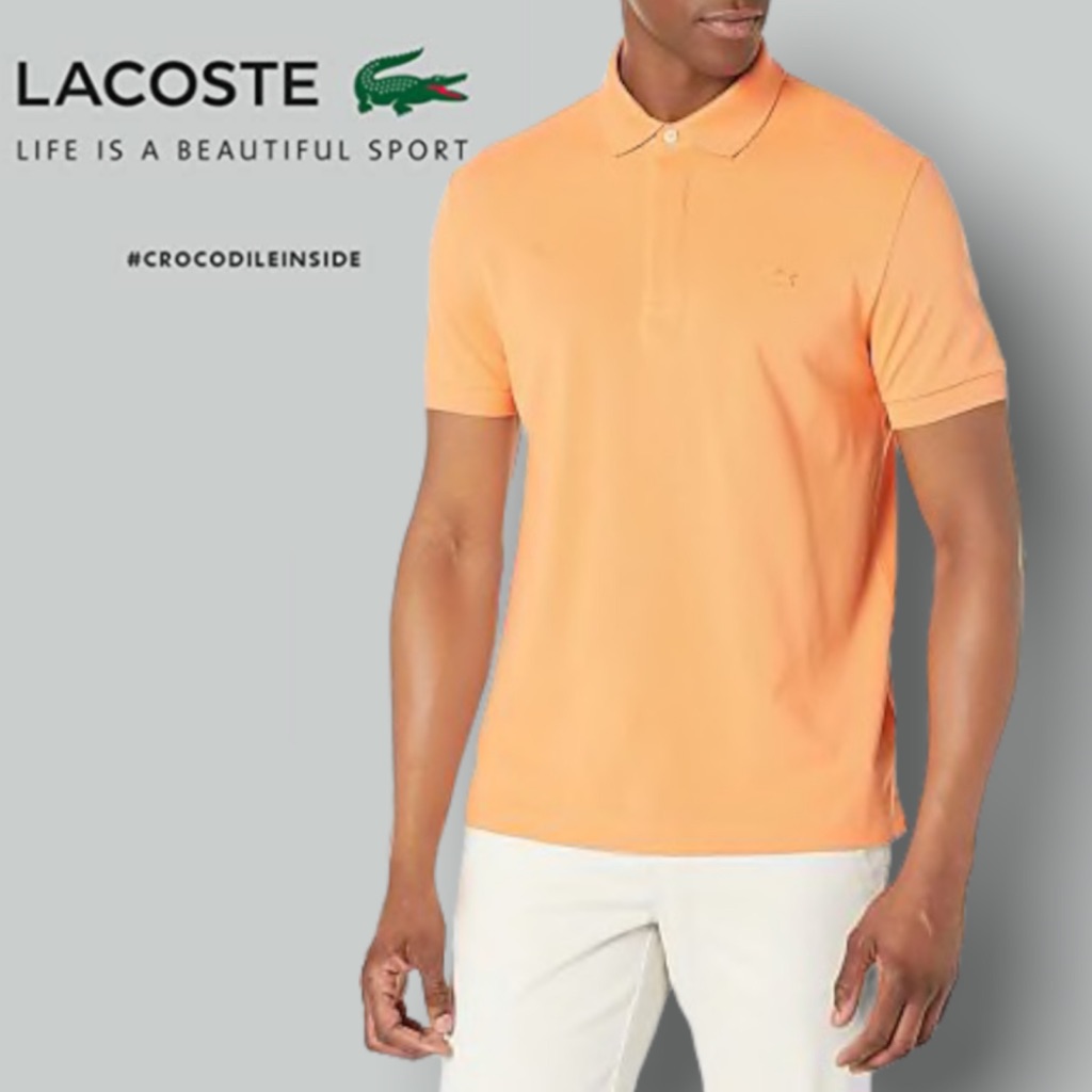 Lacoste Short Sleeve Paris Polo Orange